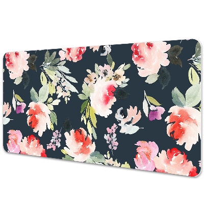 Sous main de bureau Fleurs peintes avec de la peinture