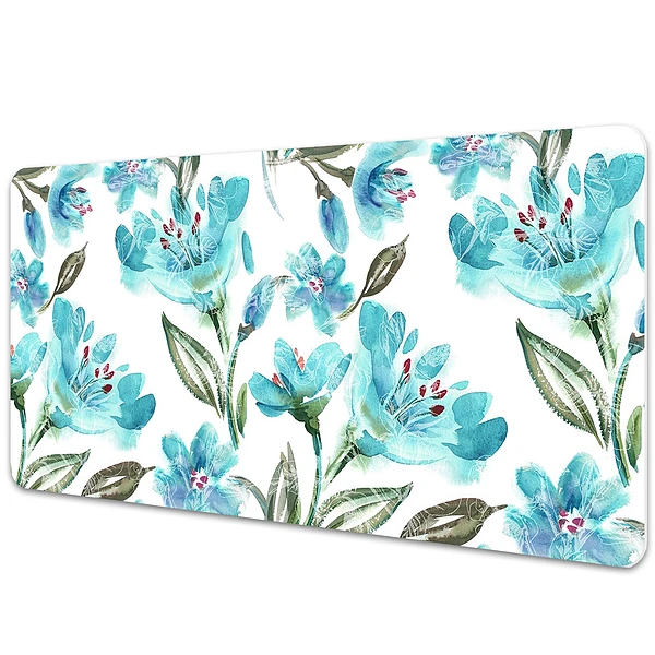 Tapis de bureau Fleurs bleues