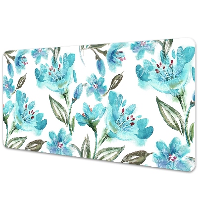 Tapis de bureau Fleurs bleues
