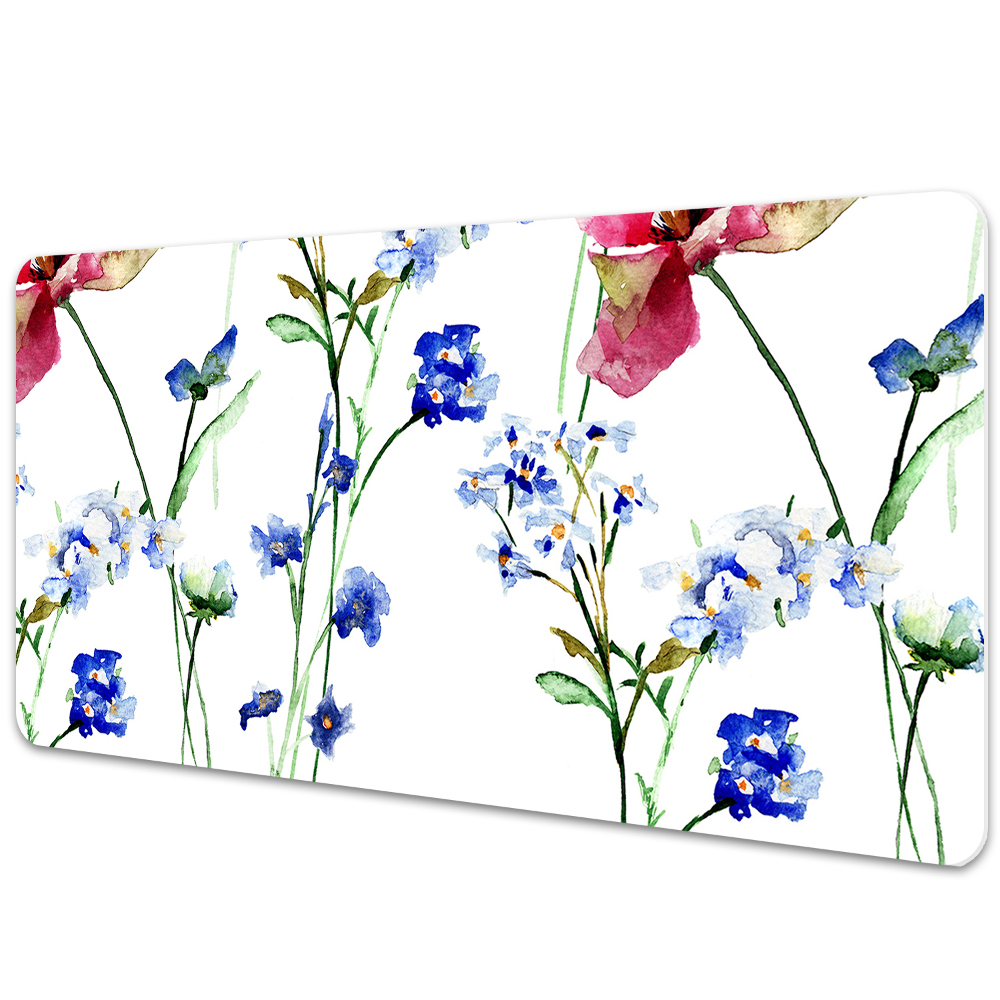 Sous-main bureau Fleurs peintes avec de la peinture