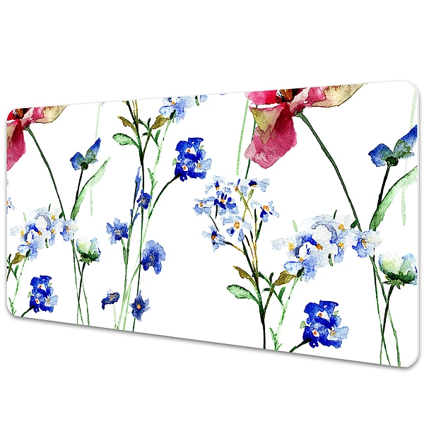 Sous-main bureau Fleurs peintes avec de la peinture