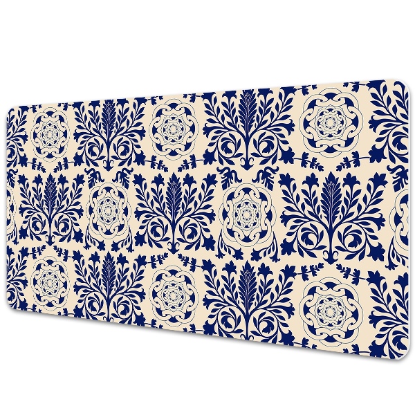 Sous-main bureau Motif vintage bleu