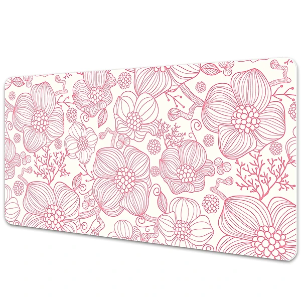 Sous-main bureau Contours de fleurs