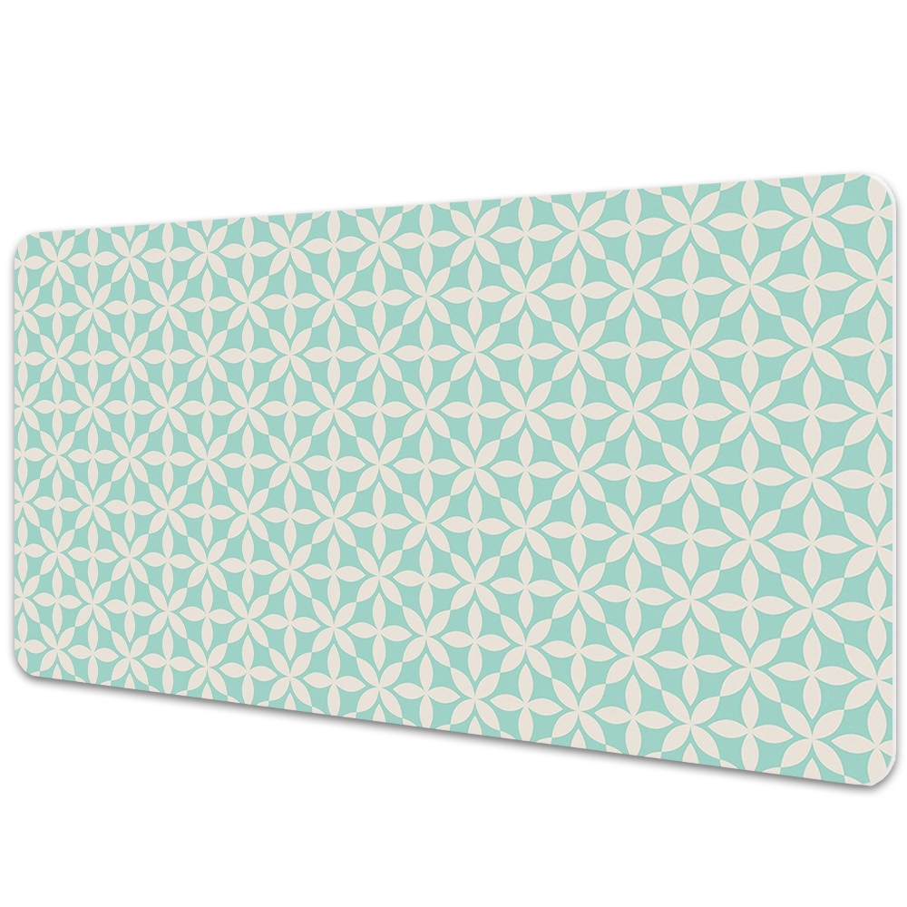Sous main de bureau Motif vintage bleu et blanc