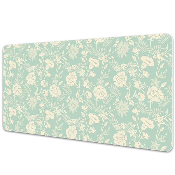 Tapis de bureau Fleurs vintage blanches