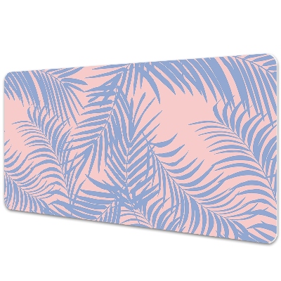 Sous main de bureau Feuilles bleues