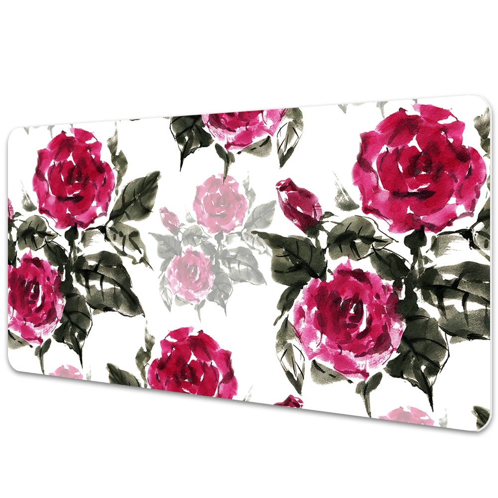 Sous main de bureau Roses peintes