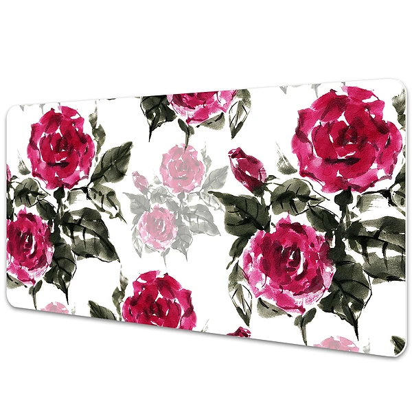 Sous main de bureau Roses peintes