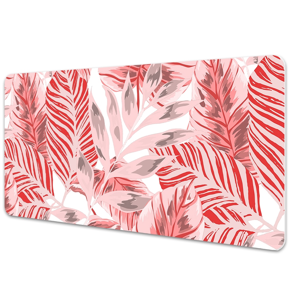 Protège bureau Feuilles roses exotiques