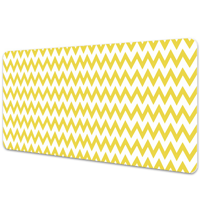 Sous main de bureau Zigzags géométriques jaunes