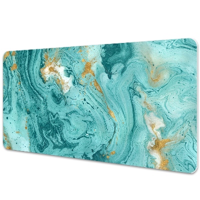 Protège bureau Texture de marbre turquoise