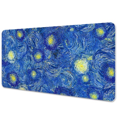 Sous-main bureau Peintures bleues