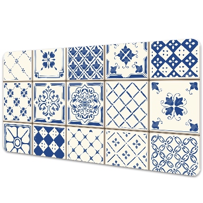 Tapis de bureau Texture de carreaux bleus