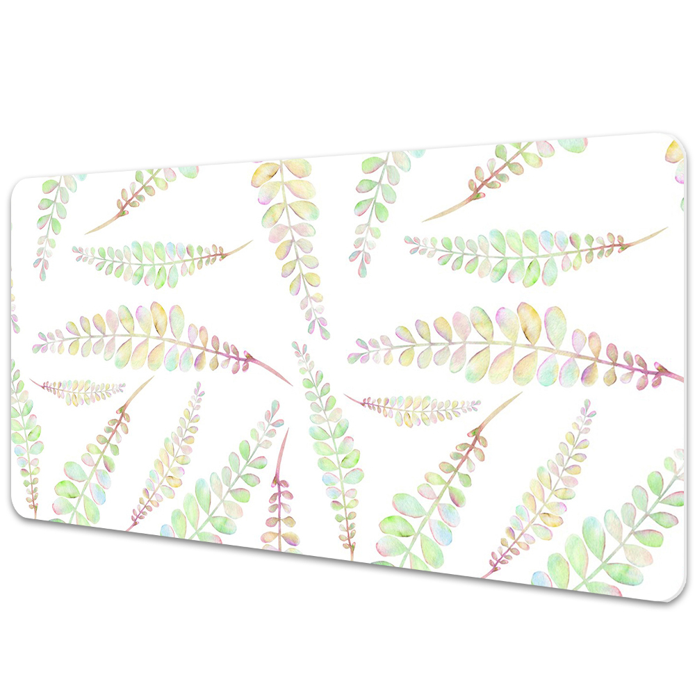 Tapis de bureau Feuilles peintes à l'aquarelle