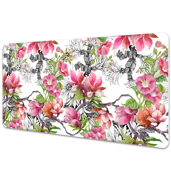Sous main de bureau Fleurs peintes