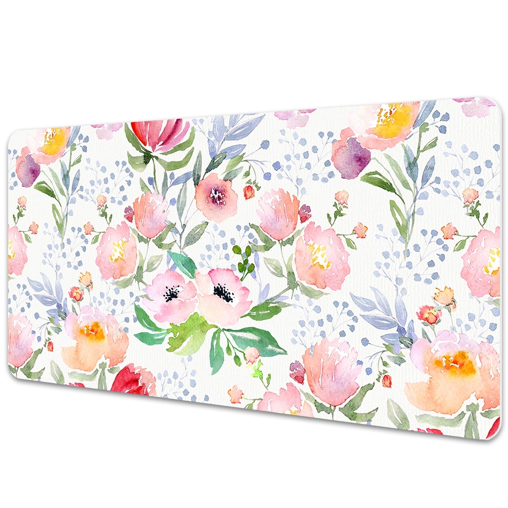 Protège bureau Fleurs aux couleurs pastel
