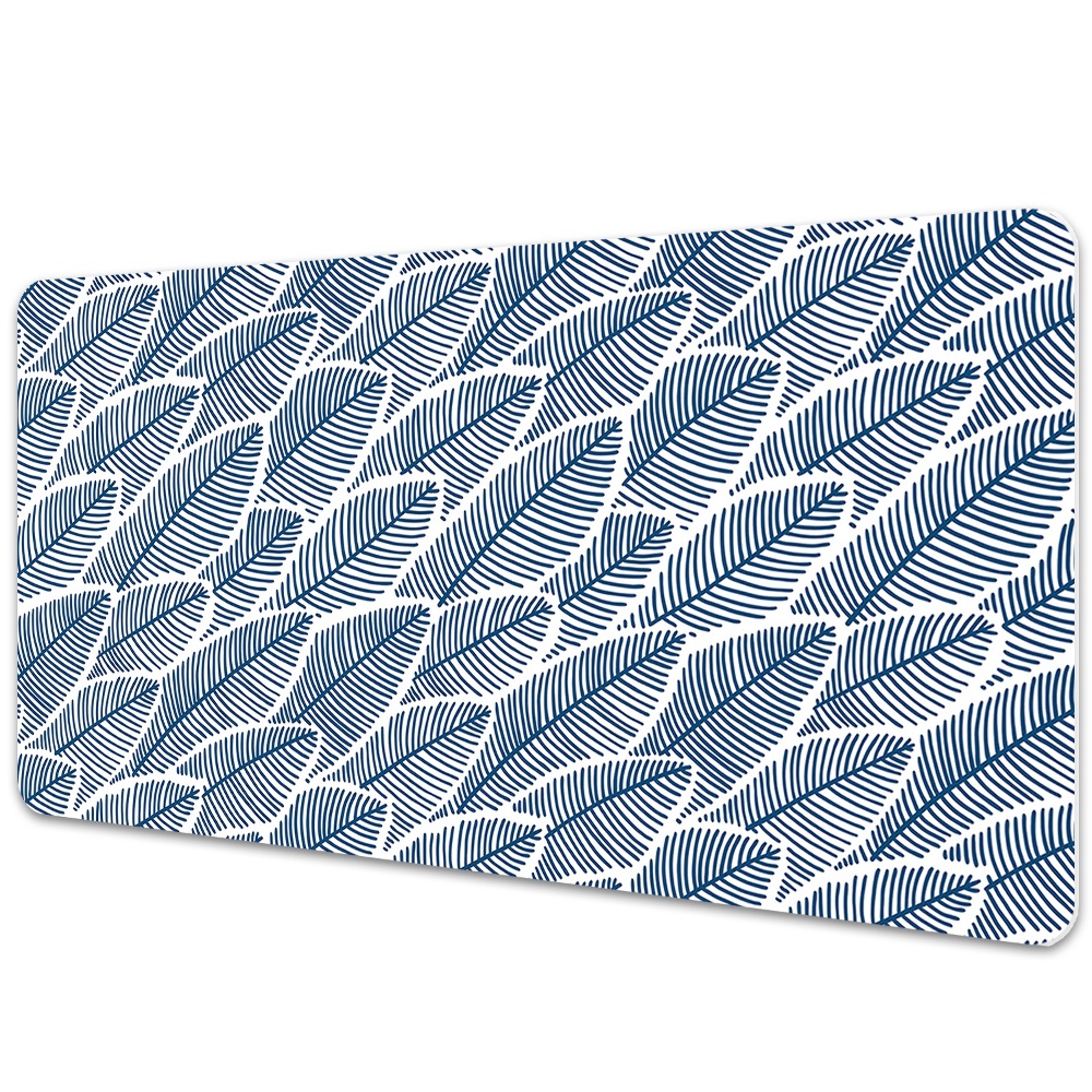 Sous main de bureau Feuilles bleues