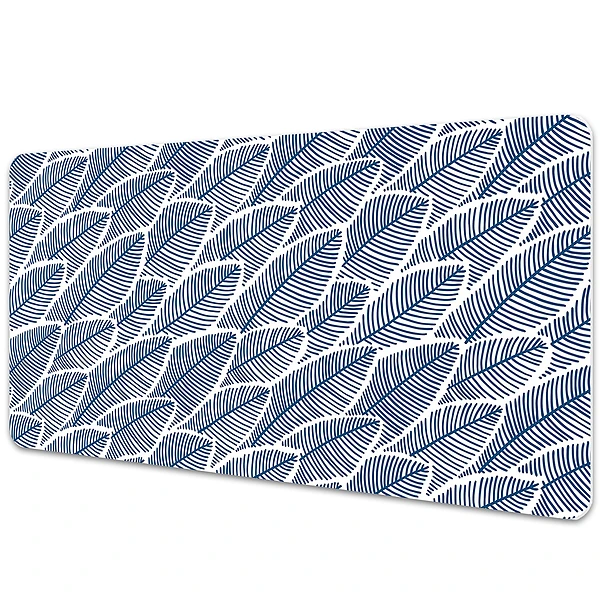 Sous main de bureau Feuilles bleues