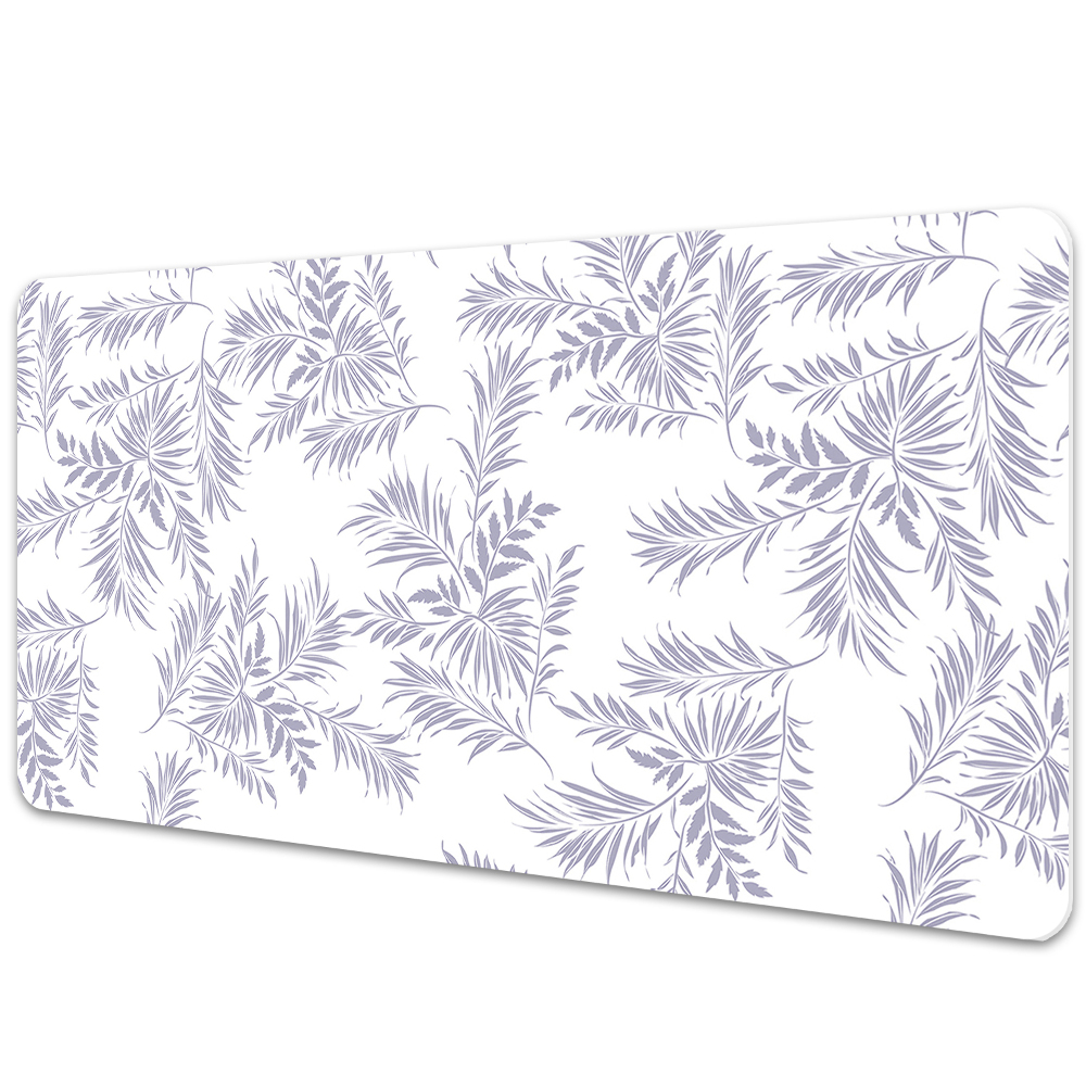 Sous-main bureau Feuilles en gris