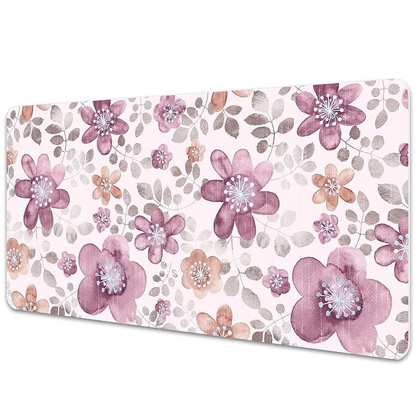 Protège bureau Flore rose