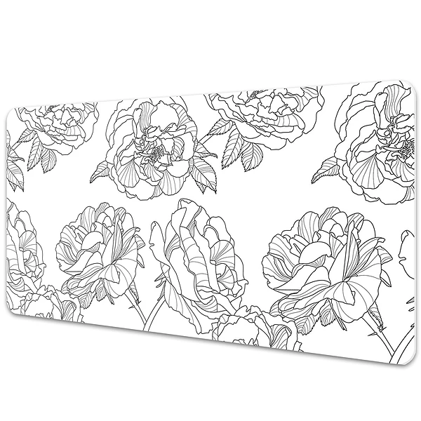 Tapis de bureau Dessin de roses