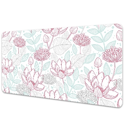 Tapis de bureau Fleurs dessinées
