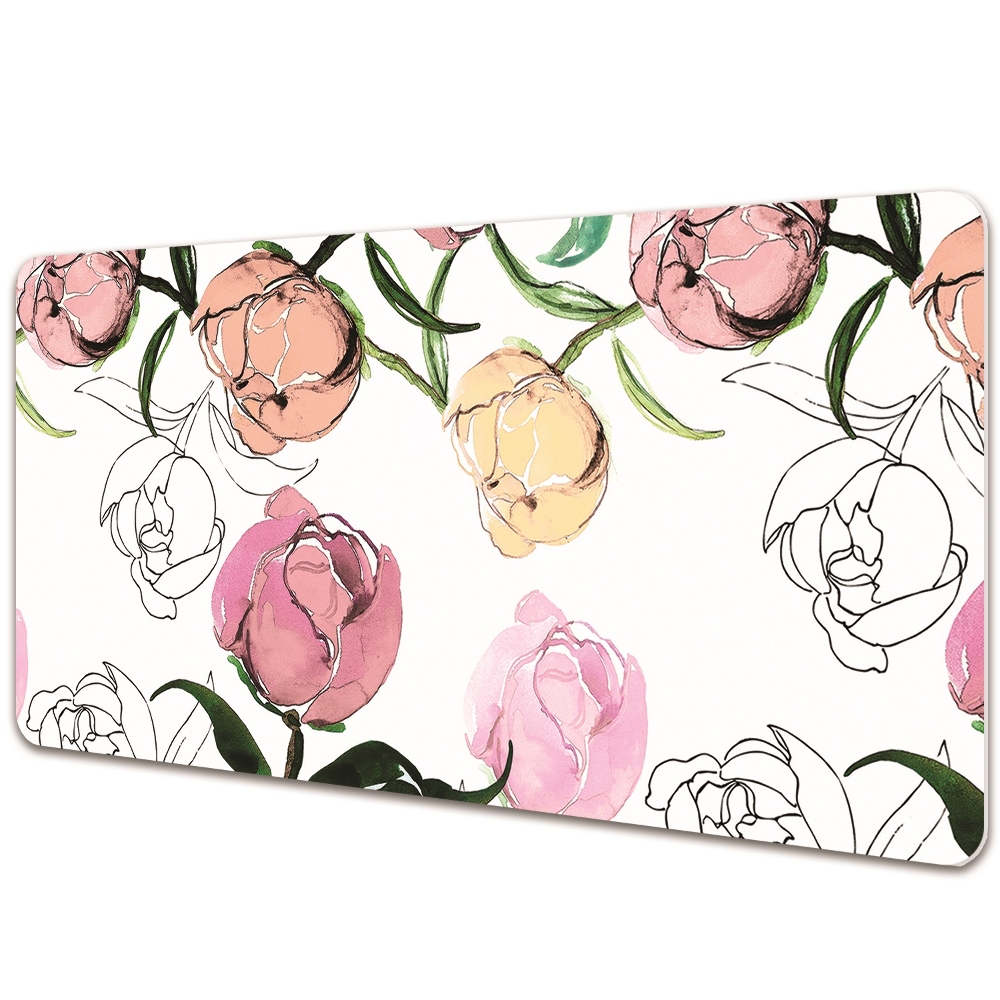 Sous-main bureau Bouquet de pivoines