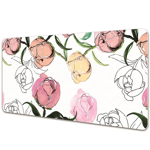 Sous-main bureau Bouquet de pivoines