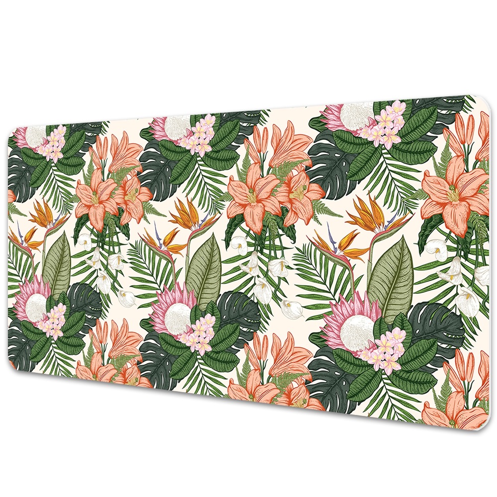 Sous-main bureau Fleurs sur peinture murale
