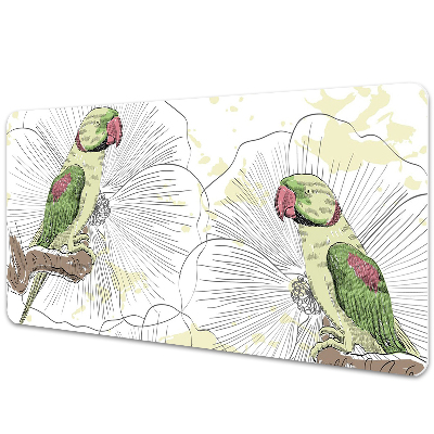 Sous-main bureau Perroquets exotiques