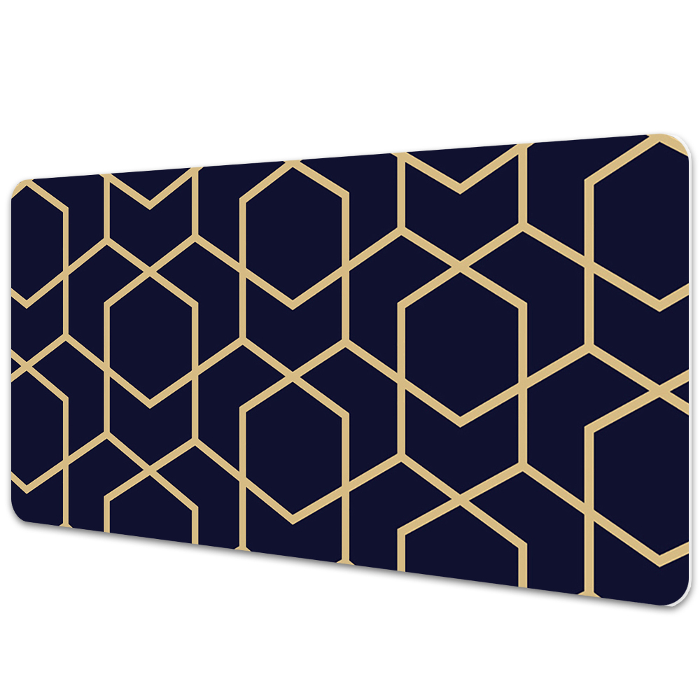 Sous main de bureau Motif géométrique doré