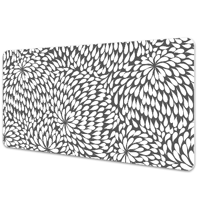 Protège bureau Fleur noire abstraite