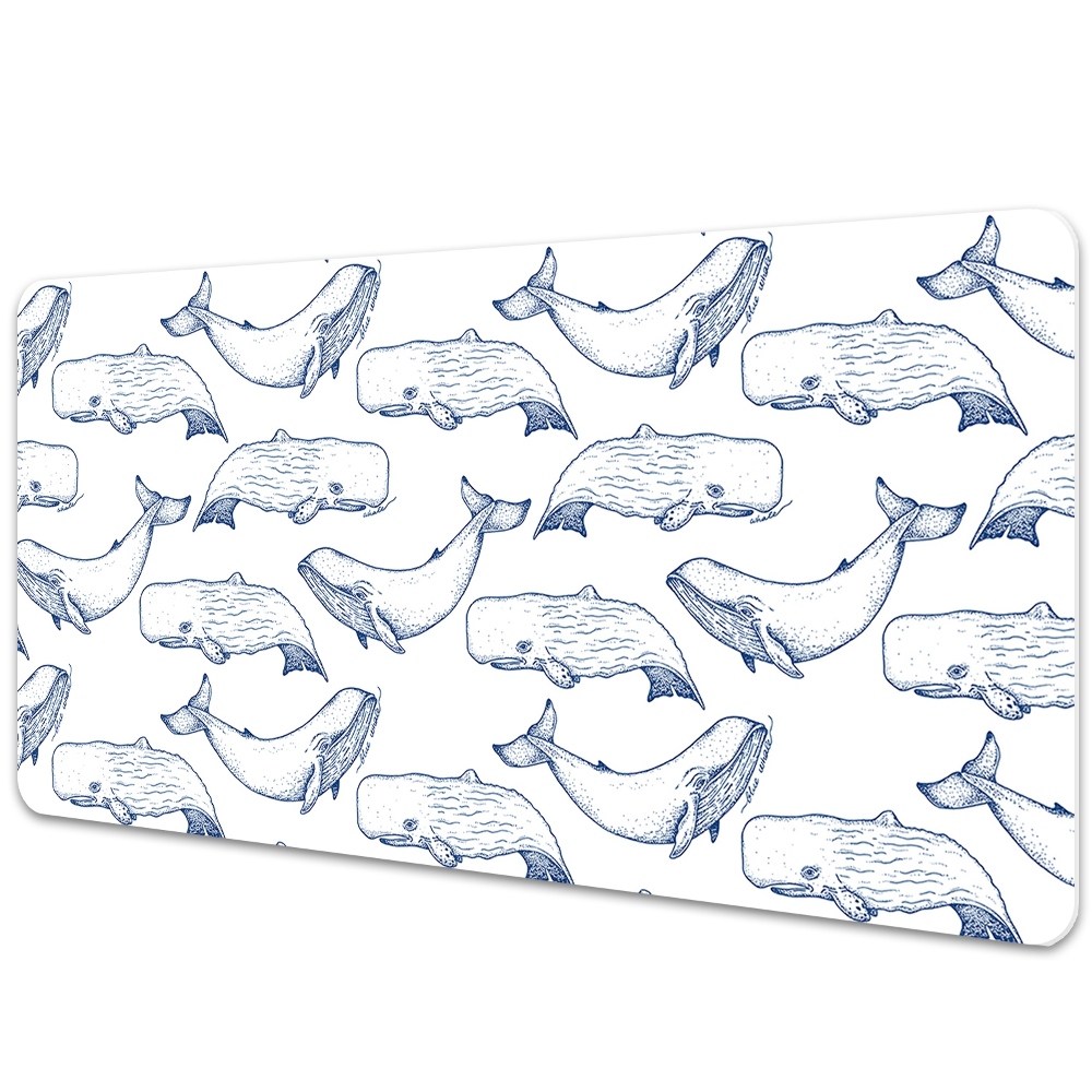 Protège bureau Baleines dessinées