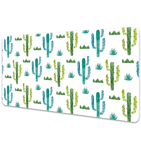 Sous-main bureau Cactus peints avec de la peinture