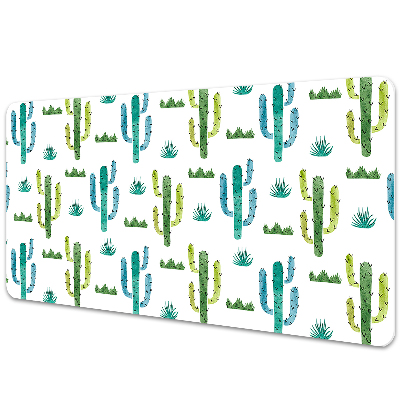 Sous-main bureau Cactus peints avec de la peinture