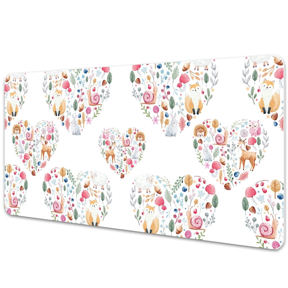 Protège bureau Cœurs en feuilles