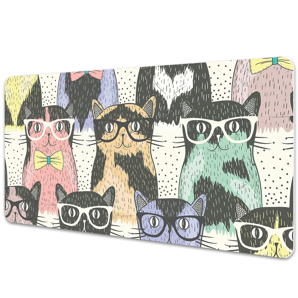 Protège bureau Chats hipsters