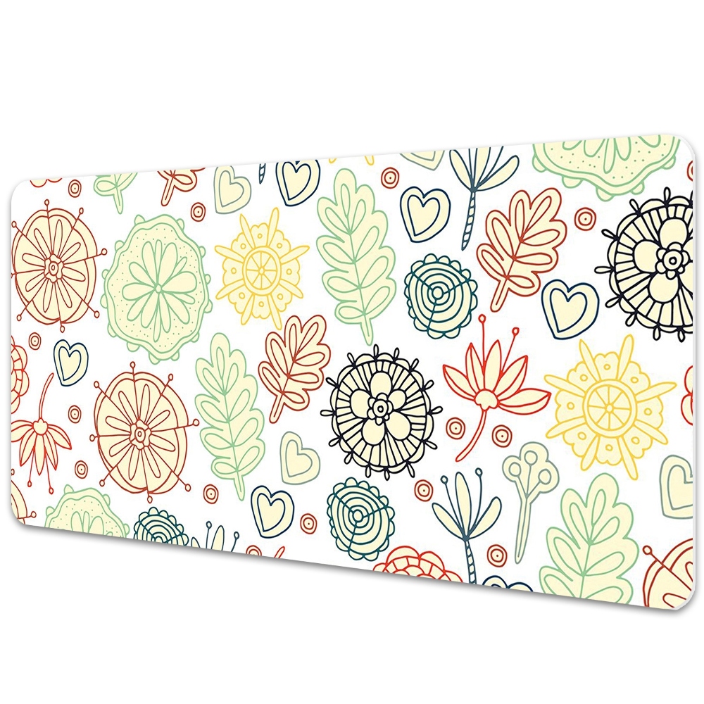 Sous main de bureau Dessin avec des fleurs