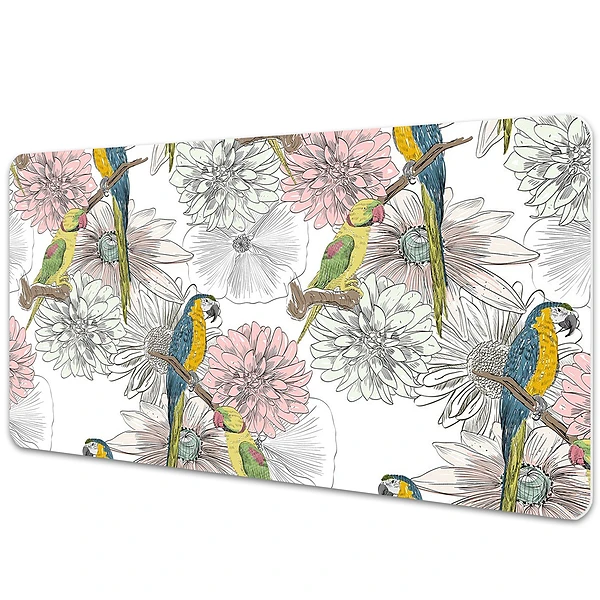 Tapis de bureau Perroquets colorés