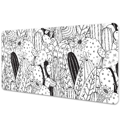 Sous main de bureau Cactus de style bande dessinée