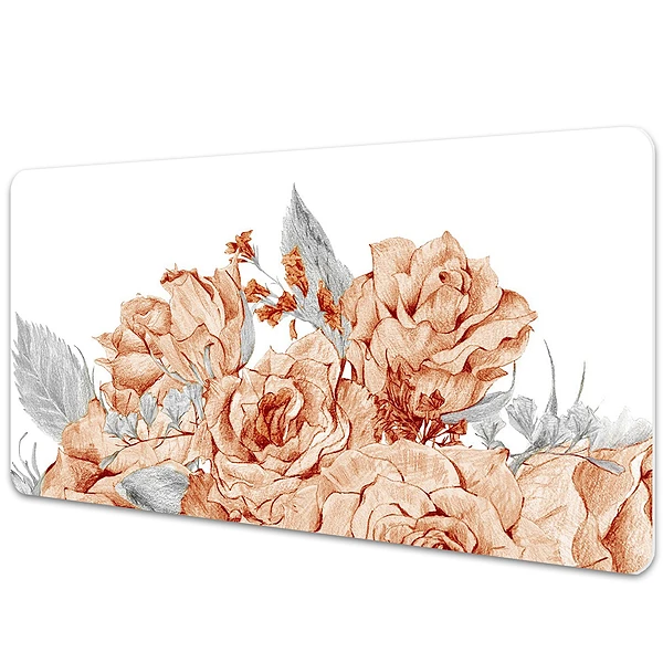 Protège bureau Roses en sépia