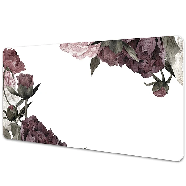 Sous-main bureau Fleurs de pivoine