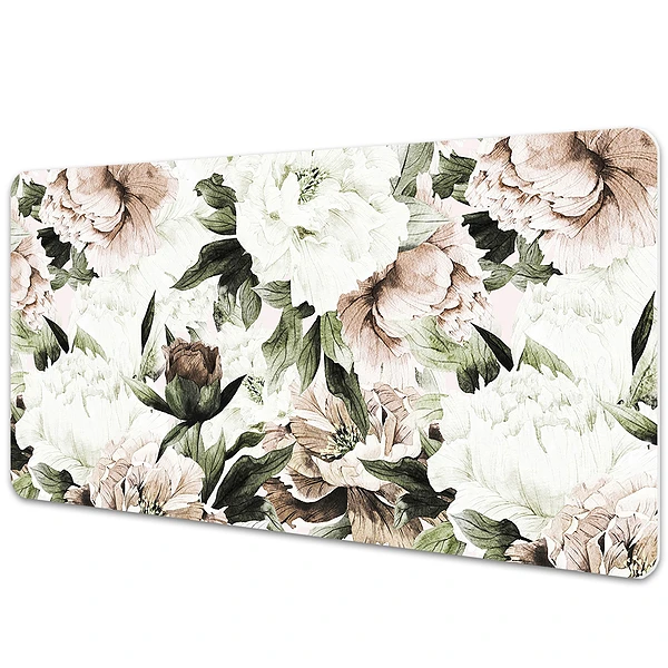 Sous main de bureau Pivoines rétro
