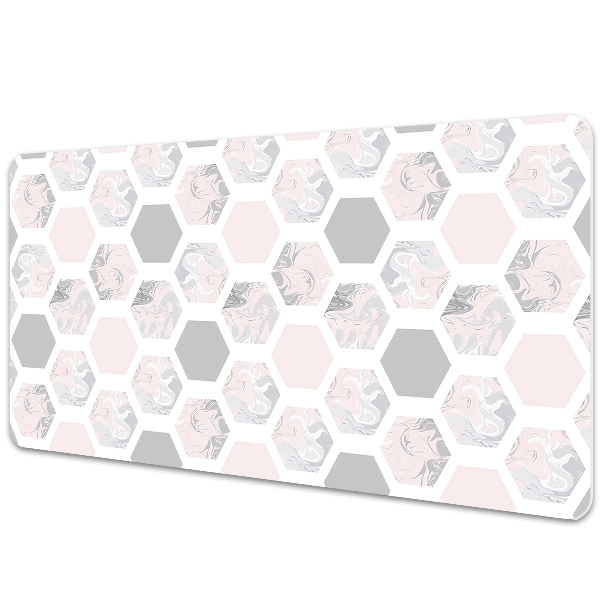 Tapis de bureau Hexagones pastel