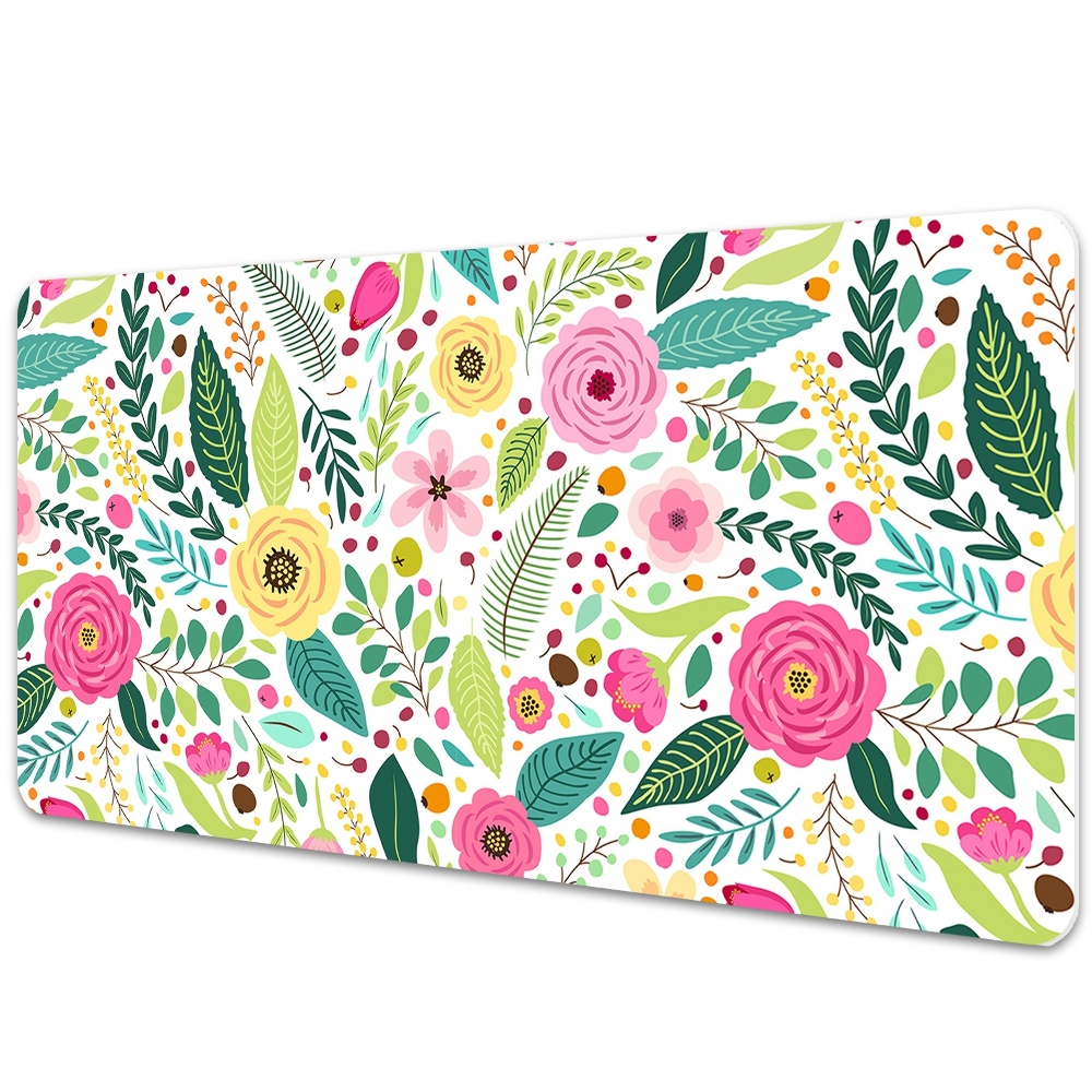 Sous-main bureau Fleurs colorées