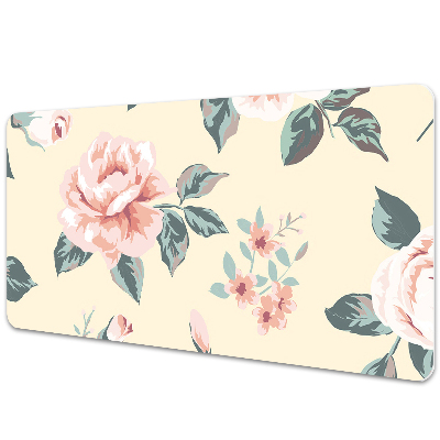 Sous-main bureau Roses rétro