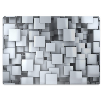 Tapis protège sol Figures géométriques grises