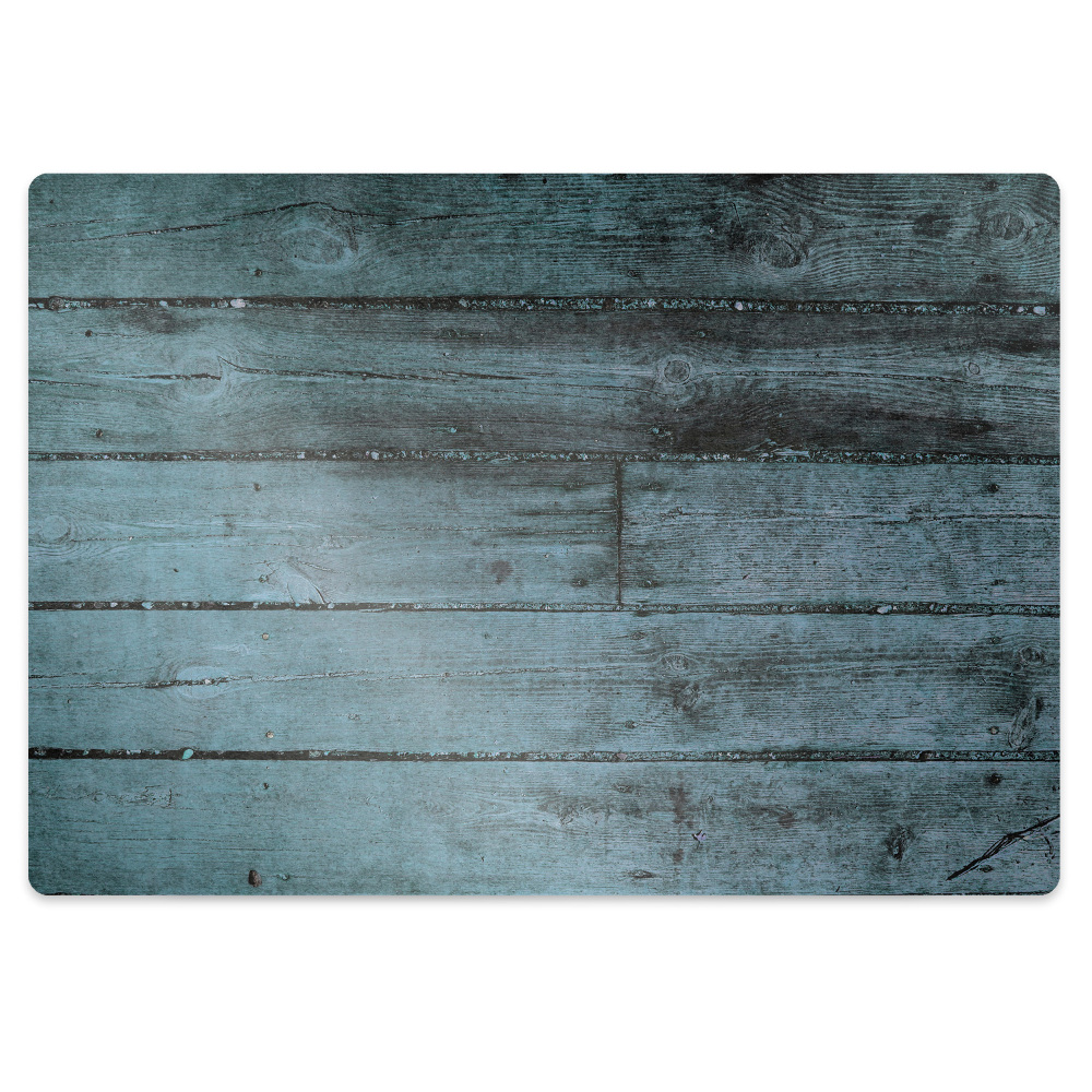 Tapis fauteuil bureau Bois bleu