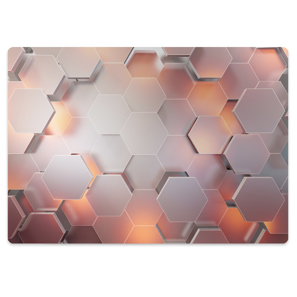 Tapis de protection de sol Hexagones fantaisistes