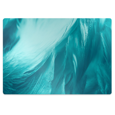 Tapis de protection de sol Plumes bleues